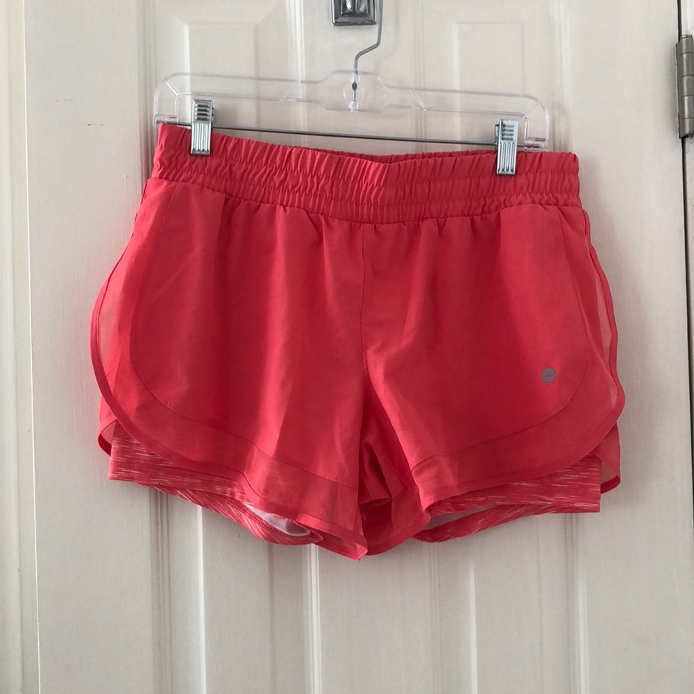 Coral running shorts